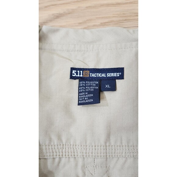 5.11 Tactical Taclite Pro Vest Mens XL Beige RipStop Zip Conceal Carry Safari - Picture 5 of 13